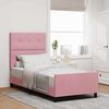 vidaXL Cama Box com cabeceira Rosa 100 x 200 cm Veludo