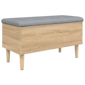 vidaXL Banco arruma&ccedil;&atilde;o 82x42x46 cm derivados madeira carvalho sonoma