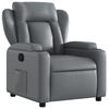 vidaXL Poltrona reclin&aacute;vel couro artificial cinzento