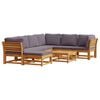 vidaXL 8 pcs conjunto lounge jardim c/almofad&otilde;es madeira maci&ccedil;a ac&aacute;cia