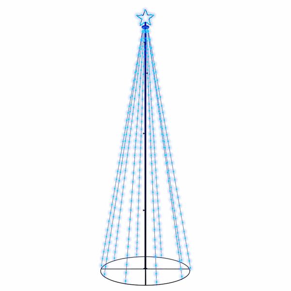 vidaXL Árvore de Natal em cone 310 luzes LED 100x300 cm azul