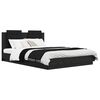 vidaXL Estrutura de Cama com Cabeceira Carvalho Preto 140 x 200 cm