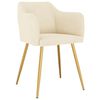 vidaXL Cadeiras de jantar 2 pcs veludo cor creme