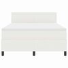 vidaXL Cama Box Spring LED com cabeceira Creme e Branco 160 x 200 cm