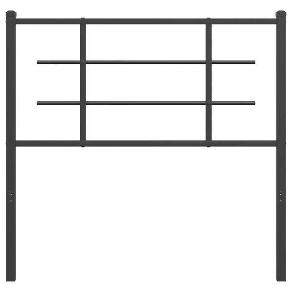 vidaXL Cabeceira de cama 100 cm metal preto