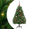 vidaXL &Aacute;rvore de Natal Artificial Verde 120 cm PVC e Metal