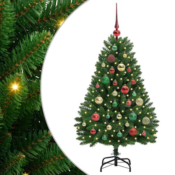 vidaXL &Aacute;rvore de Natal Artificial Verde 120 cm PVC e Metal