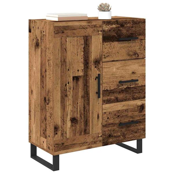vidaXL Buffet com gaveta Madeira Antiga 69,5 x 34 x 90 cm