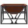 vidaXL Fire Pit Castanho 50 x 50 x 35 cm A&ccedil;o resistente &agrave;s intemp&eacute;ries