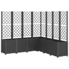 vidaXL Vaso/floreira de jardim c/ treli&ccedil;a 160x160x140 cm PP preto