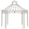 vidaXL Pavilhão de jardim 400x258x378 cm ferro castanho antigo