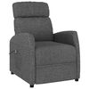 vidaXL Poltrona reclin&aacute;vel el&eacute;trica tecido cinzento-escuro