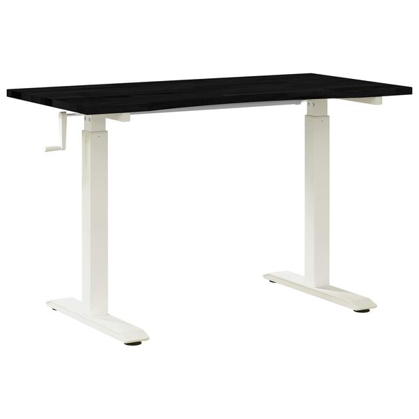 vidaXL Mesa com armazenamento Branco e Marrom Escuro 120 x 60 cm