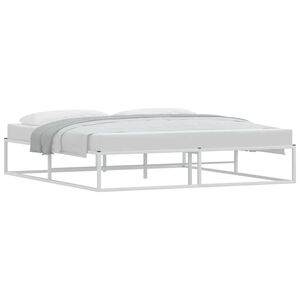 vidaXL Estrutura de cama sem colch&atilde;o branco 180x200 cm metal