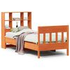 vidaXL Cama sem colch&atilde;o 75x190 cm madeira de pinho maci&ccedil;a castanho-mel