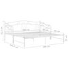 vidaXL Estrutura sofá-cama de puxar 90x200 cm metal branco