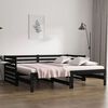 vidaXL Estrutura sof&aacute;-cama de puxar 2x(90x190) cm pinho maci&ccedil;o preto