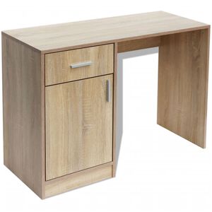 vidaXL Mesa com gaveta e arm&aacute;rio 100x40x73 cm carvalho