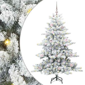 vidaXL &Aacute;rvore de Natal Articulada Artificial Branco 150 cm PVC e A&ccedil;o