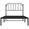 vidaXL Estrutura de cama com cabeceira 100x200 cm metal preto