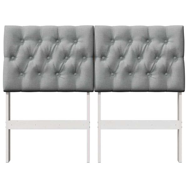vidaXL Cabeceira estofada Cinzento-claro 120 cm