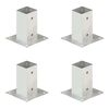 vidaXL Suportes para postes 4 pcs metal galvanizado 71 mm