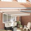 vidaXL Toldo Retr&aacute;til Manual Bege 350 x 250 cm Poli&eacute;ster e Alum&iacute;nio