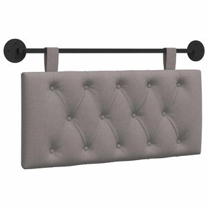vidaXL Cabeceira Suspensa Cinzento-acastanhado 100 x 55 x 7 cm tecido