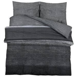 vidaXL Conjunto de capa de edred&atilde;o 140x200 cm algod&atilde;o cinza-escuro