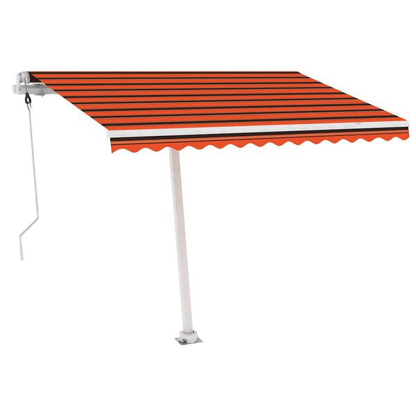 vidaXL Toldo autom&aacute;tico independente 300x250 cm laranja e castanho