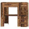 vidaXL Estrutura de Cama Loft com Mesa Madeira antiga 80 x 200 cm