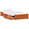 vidaXL Estrutura da Cama 3 unid. Marrom Cera Madeira de pinho