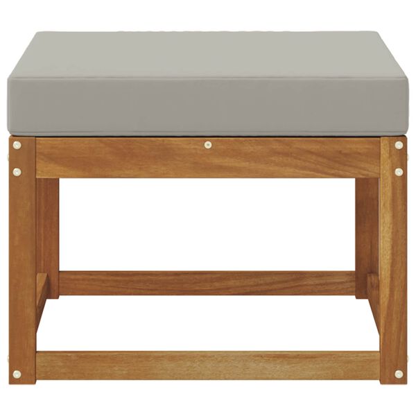 vidaXL Pufe para Exterior Madeira S&oacute;lida de Ac&aacute;cia Natural