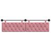 vidaXL Cabeceira Suspensa Rosa 210 x 55 x 7 cm Veludo