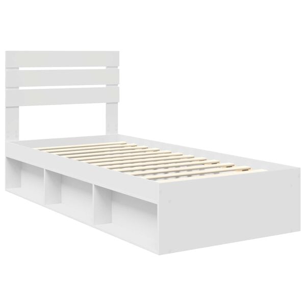 vidaXL Estrutura da Cama Branco 90 x 200 cm Madeira de Pinheiro S&oacute;lida