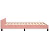 vidaXL Estrutura de cama sem colch&atilde;o 120x190 cm veludo rosa