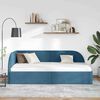 vidaXL Estrutura de Cama de Canto Azul 80 cm x 200 cm Veludo