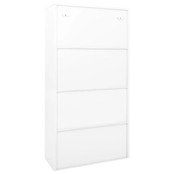 vidaXL Armário escritório c/ porta deslizante 90x40x180 cm aço branco