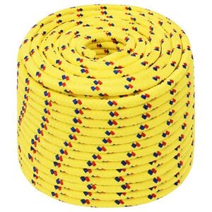vidaXL Corda utilit&aacute;ria multiusos 12 mm 50 m Amarelo PP