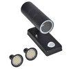 vidaXL Candeeiro LED de parede forma cilindro com sensor a&ccedil;o preto