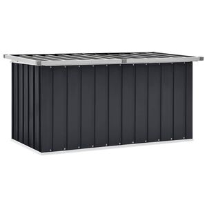 vidaXL Caixa de arruma&ccedil;&atilde;o para jardim 129x67x65 cm antracite