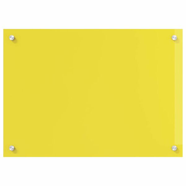 vidaXL Painel de cozinha 2 pcs Amarelo 70 x 50 cm vidro temperado