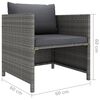 vidaXL 8 pcs conjunto lounge de jardim c/ almofad&otilde;es vime PE cinzento