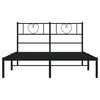 vidaXL Estrutura de cama com cabeceira 120x200 cm metal preto