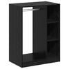 vidaXL Guarda-roupa com prateleira Carvalho Preto 77 x 48 x 102 cm