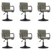vidaXL Cadeiras de jantar girat&oacute;rias 6 pcs veludo cinzento-claro
