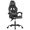vidaXL Cadeira gaming couro artificial preto e camuflado
