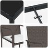 vidaXL Conjunto de Jantar para Jardim 5 pcs Marrom e Preto