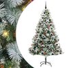 vidaXL &Aacute;rvore de Natal Artificial Verde e branco 210 cm