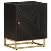 vidaXL Mesa de cabeceira 40x30x50 cm mangueira maci&ccedil;a/ferro preto